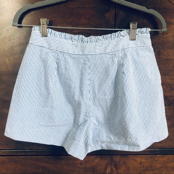 J. Crew Factory | Seersucker Ruffle Shorts - Picture 3 of 3